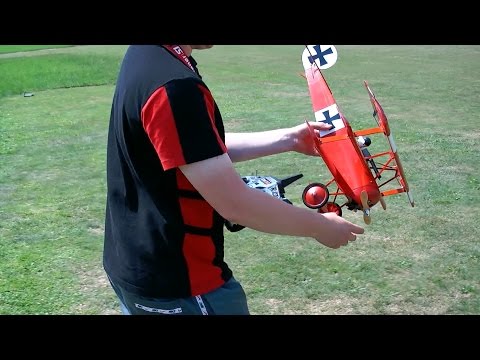 RC FOKKER DR.1 ELECTRO SCALE MODEL AIRPLANE DEMO FLIGHT / E-Meeting Birkholz Germany 2016 - UCH6AYUbtonG7OTskda1_slQ