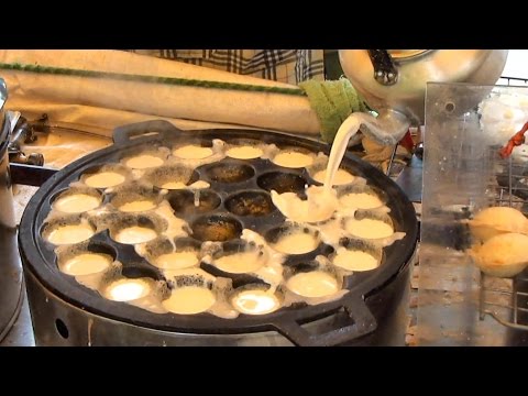 Thai Street Food in Bangkok. Cooking Coconut Pancakes - UCdNO3SSyxVGqW-xKmIVv9pQ