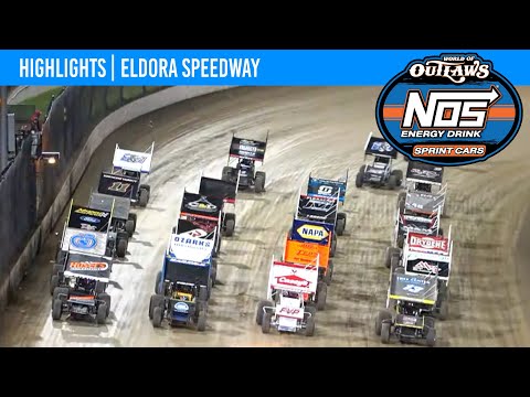World of Outlaws NOS Energy Drink Sprint Cars Eldora Speedway July 13, 2022 | HIGHLIGHTS - dirt track racing video image