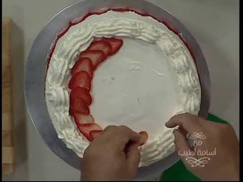 Strawberry & White Chocolate Cake كيك الفراولة والشكولاتة البيضاء