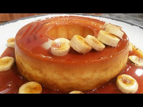 Flan de banana con leche condensada con bananas caramelizadas - UCb8W2JPNwMtV4xA0LFb3LUw