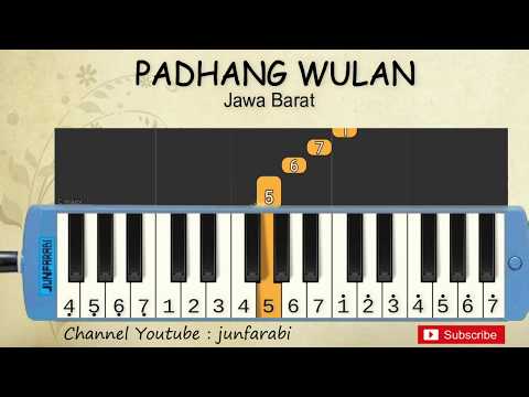 not pianika padang wulan - lagu daerah nusantara tradisional indonesia - belajar pianika not angka