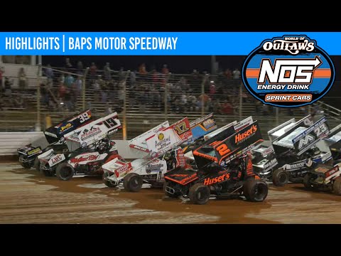 World of Outlaws NOS Energy Drink Sprint Cars | BAPS Motor Speedway | July 23, 2025 | HIGHLIGHTS - dirt track racing video image