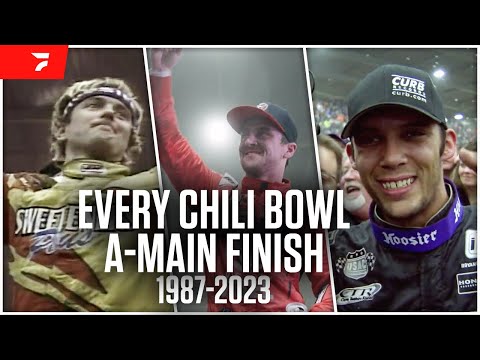 Every Chili Bowl A-Main Finish 1987-2023 - dirt track racing video image