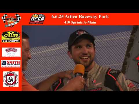 June 6th 2025 | Attica Raceway Park | 410 Sprints A-Main - dirt track racing video image
