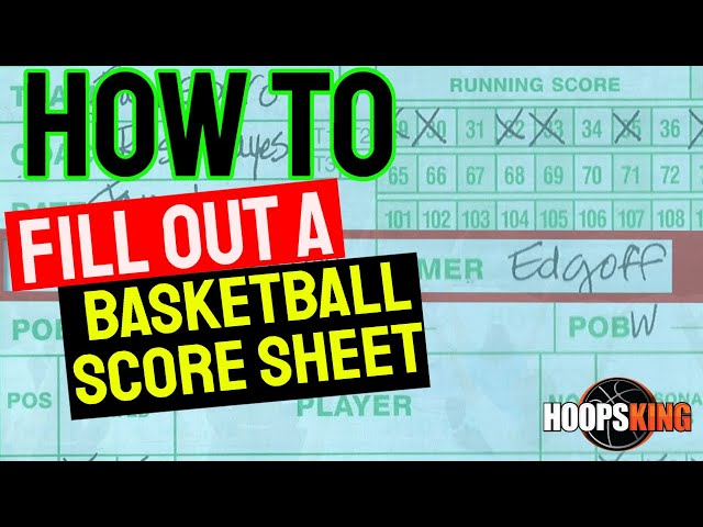 How to Use a High School Basketball Scorebook PDF