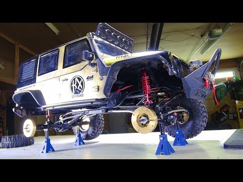 RC ADVENTURES - On Mini JACK STANDS a "CRAGSMAN" JEEP gains Axle Weight - Install Lessons - Traction - UCxcjVHL-2o3D6Q9esu05a1Q