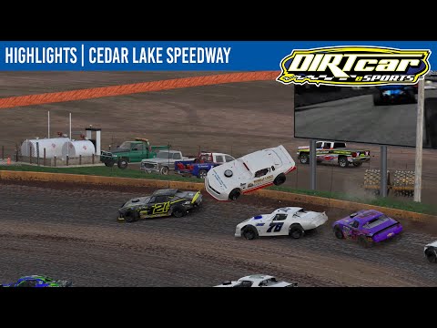 DIRTcar eSports Street Stocks Cedar Lake Speedway January 12, 2022 | HIGHLIGHTS - dirt track racing video image