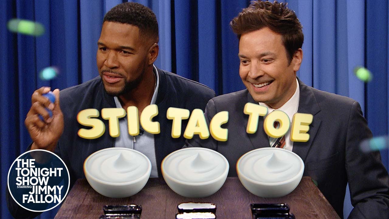 Stic-Tac-Toe: Lotion Edition with Michael Strahan | The Tonight Show Starring Jimmy Fallon