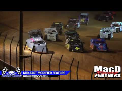 Mid-East Modified Feature - Cherokee Speedway 6/29/24 - dirt track racing video image