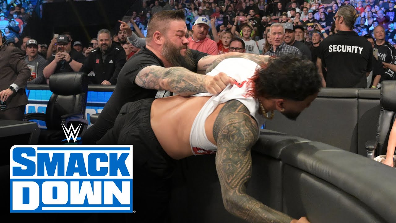 Kevin Owens, Sami Zayn and Matt Riddle brawl with The Bloodline: SmackDown, April 14, 2023