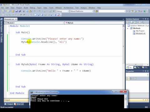 056- Sub recieve more than one parameter – vb.net 2010