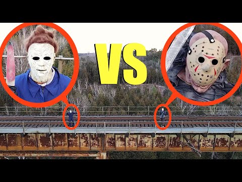 Drone catches Jason Voorhees VS Michael Myers (They battle and you won&#39;t believe what happens!) - UCZhUolzN9vMdkjWrnT9DQ2A