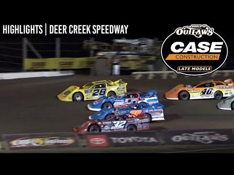 World of Outlaws CASE Late Models | Deer Creek Speedway | September 2nd | HIGHLIGHTS - dirt track racing video image