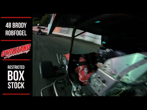 4B Brody Robfogel | Onboard Cycleland Speedway Opening Night 2024 | Restricted Box Stock - dirt track racing video image
