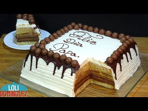 Tarta especial para el Día del Padre - Con relleno tarta de la abuela - Paso a paso - Loli Domínguez - UC5ONfXPjWgqElh0NZaRJ1tg