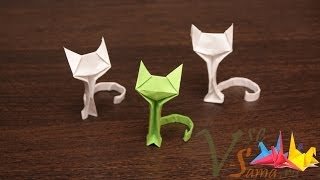 Оригами - кошечка (Origami - the cat)