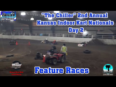 Feature Races Day 2 - The Chiller 2nd Annual Kansas Indoor Kart Nationals - 18 January 2025 - dirt track racing video image