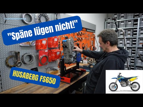 How do you disassemble the engine of the Husaberg FS 650?