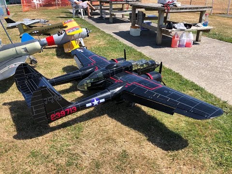 Jay's VQ Northrop P-61 Black Widow FLIGHT at Warbirds over Whatcom BellairRCFlyers - UCLqx43LM26ksQ_THrEZ7AcQ