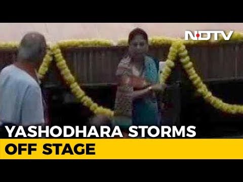 Mother's Photo Missing On Stage, Angry Yashodhara Raje Scindia Walks Off