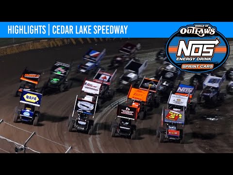 World of Outlaws NOS Energy Drink Sprint Cars | Cedar Lake Speedway | June 30, 2023 | HIGHLIGHTS - dirt track racing video image