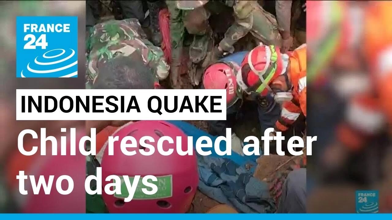 ‘Miracle’ rescue of child trapped by Indonesia quake • FRANCE 24 English