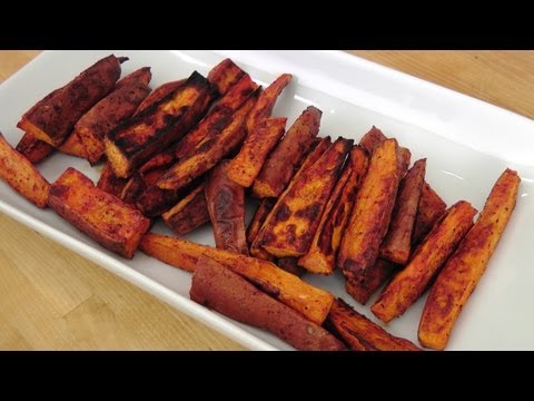 Roasted Sweet Potato Fries Recipe - Laura Vitale - Laura in the Kitchen Episode 230 - UCNbngWUqL2eqRw12yAwcICg