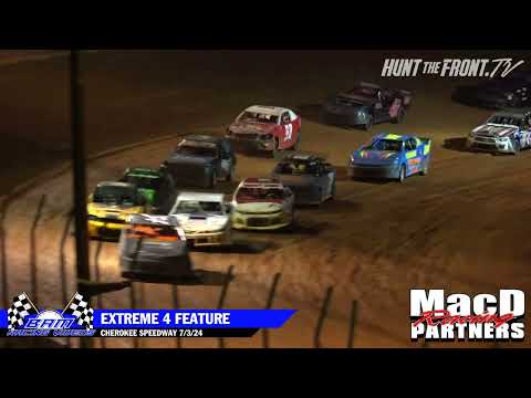 Extreme 4 Feature - Cherokee Speedway 7/3/24 - dirt track racing video image