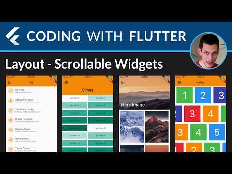 Flutter Layouts Walkthrough: PageView, ListView, GridView, Slivers, CustomScrollView - UCrTnsT4OYZ53l0QGKqLeD5Q