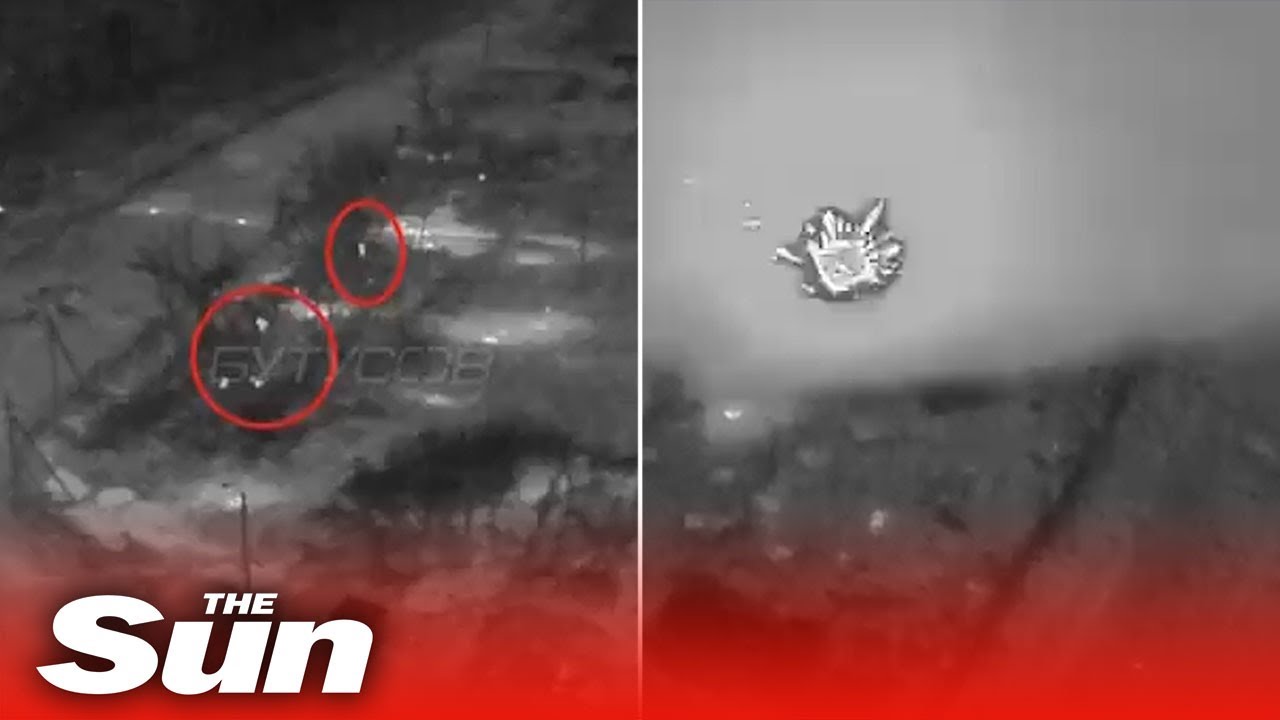 Ukrainian drone drops grenades on Russian platoon