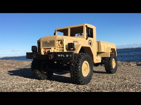 WPL B-1 U.S. MiLiTARY TRUCK! Under 40$ 4WD 1/16th Scale RC Vehicle from Banggood! Unboxing and Test! - UCHcR-O2hVrKGKRYvN1KUjOg