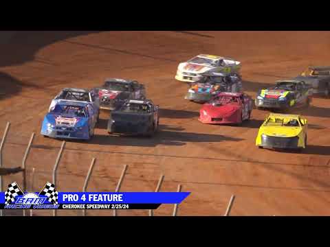 Pro 4 Feature - Cherokee Speedway 2/25/24 - dirt track racing video image