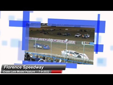 Florence Speedway - Crate Late Model Feature - 7/9/2022 - dirt track racing video image