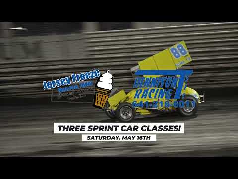 Dennison Racing Tee's / Jersey Freeze Night - May 16 - 30sec ad - dirt track racing video image