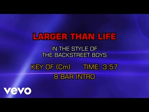 Backstreet Boys - Larger Than Life (Karaoke) - UCQHthJbbEt6osR39NsST13g