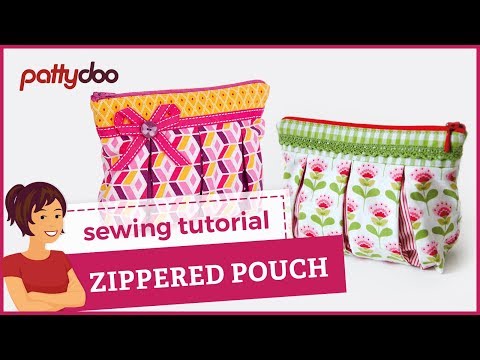 zippered pouch sewing video tutorial by pattydoo