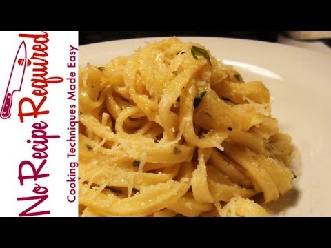 Fettucini with Olive Oil & Garlic - Spaghetti Olio - NoRecipeRequired.com - UC2Kqui8VRpm1uMKl7QQGX2w