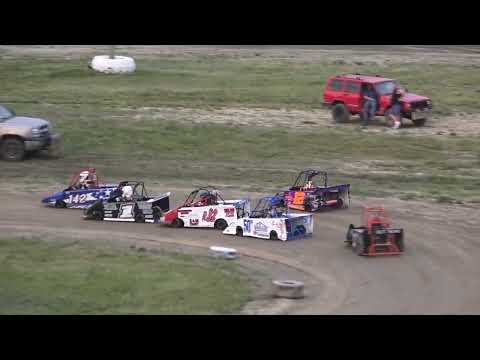 Mini Wedge 10-14 heat Race #2 at I-96 Speedway, Michigan on 06-30-2023!! - dirt track racing video image