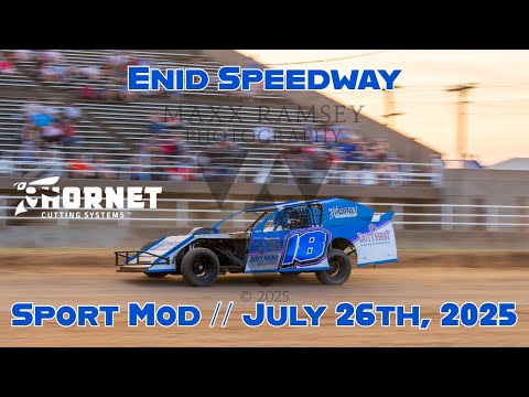 Enid Speedway Sport Mod 07/26/2025 #18 Kyle Wiens - dirt track racing video image