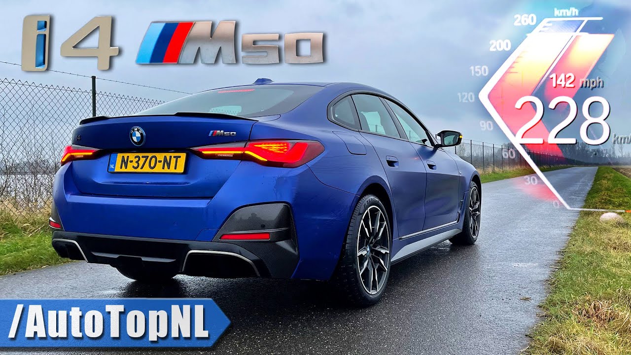 BMW i4 M50 544HP | 0-100 1/4 Mile 100-200 & TOP SPEED POV on AUTOBAHN by AutoTopNL