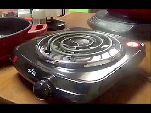 Review of Rival's Single Electric Burner or Hot Plate for Handicapped Persons, RV's, Camping Etc. - UC9gTYxmSL9vdleWEenTfpAg