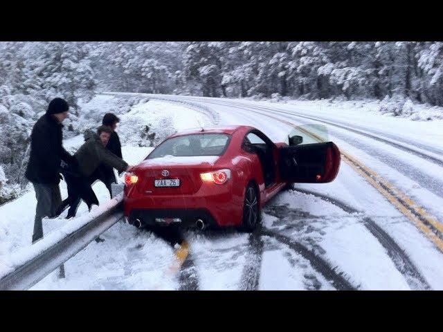 Cool Car Sliding on Ice Compilation with Techno Music