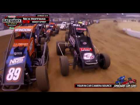 #2H Nick Hoffman - Midget Feature Night 1 at the Gateway Dirt Nationals 12-4-21 - dirt track racing video image