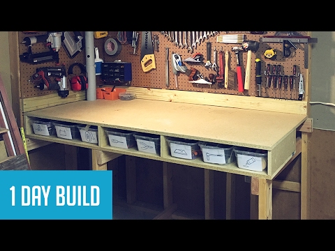 Easy DIY $35 Wall-Mounted Workbench w/ Storage - UCKv99M3K512A3GWlnKYRhRw