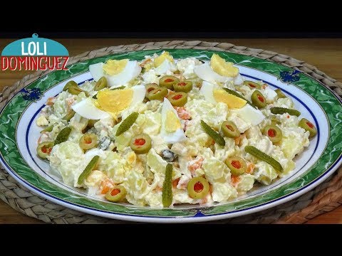 Ensaladilla de patatas con pollo y mayonesa sin huevo (Lactonesa) - Recetas - Loli Domínguez - UC5ONfXPjWgqElh0NZaRJ1tg