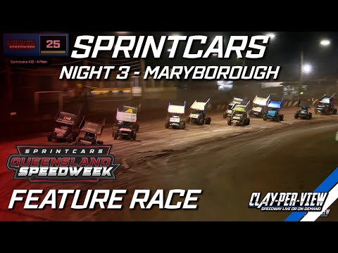 Sprintcars | QLD Speedweek - Maryborough - 1st Jan 2025 | Clay-Per-View - dirt track racing video image