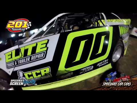 #00 Oscar McCown - Crate Late Model - 201 Speedway 8-2-25 - In-Car-Camera - dirt track racing video image
