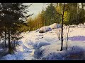 Winter Watercolor Landscape