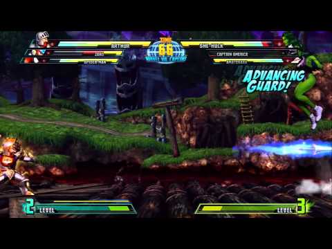 Marvel vs Capcom 3 'Zero, Arthur, Spider-Man vs Captain America, She-Hulk, Amaterasu' [HD] - UC8JiX8bJM5DzU41LyHpsYtA